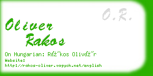 oliver rakos business card